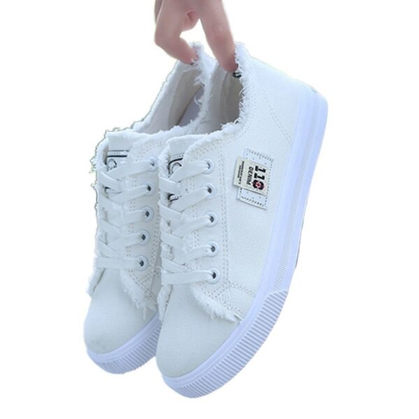 Canvas Shoes Female Students Korean Version Of The White Shoes Spring New Shoes Flat Casual All-match Sneakers Trend - Image 3