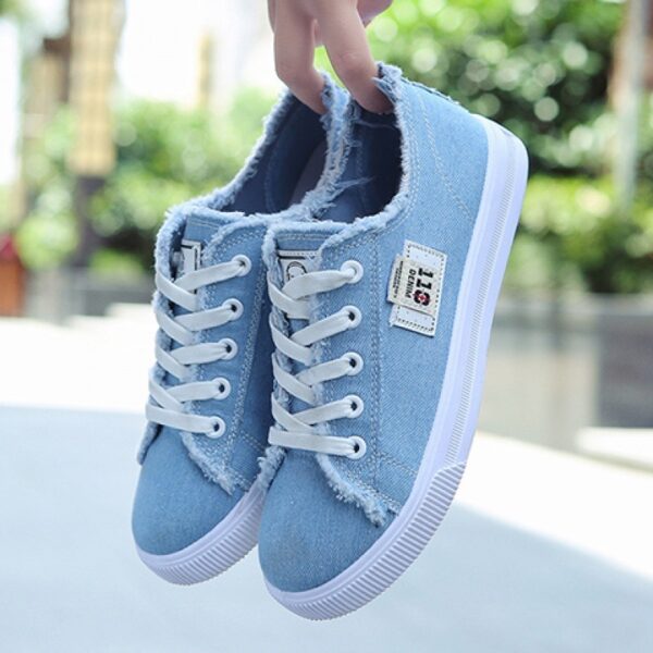 Canvas Shoes Female Students Korean Version Of The White Shoes Spring New Shoes Flat Casual All-match Sneakers Trend - Image 5