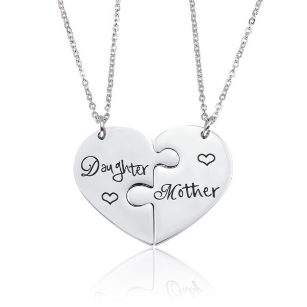 Fashion Mother's Day Gift Mom Daughter Titanium Steel Necklace - Image 2