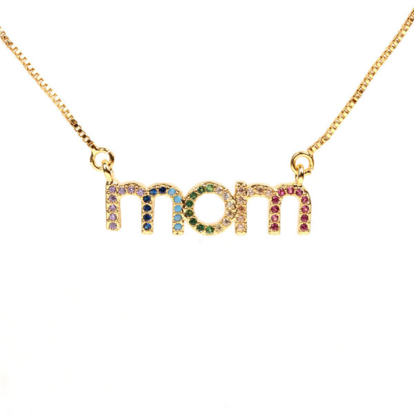 New MOM pendant necklace