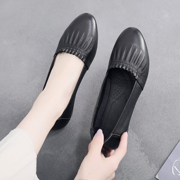 Women's First Layer Cowhide Flat Shoes Fashion Office Lady Shoes Women Flats Genuine Leather Loafers Footwear - Image 4